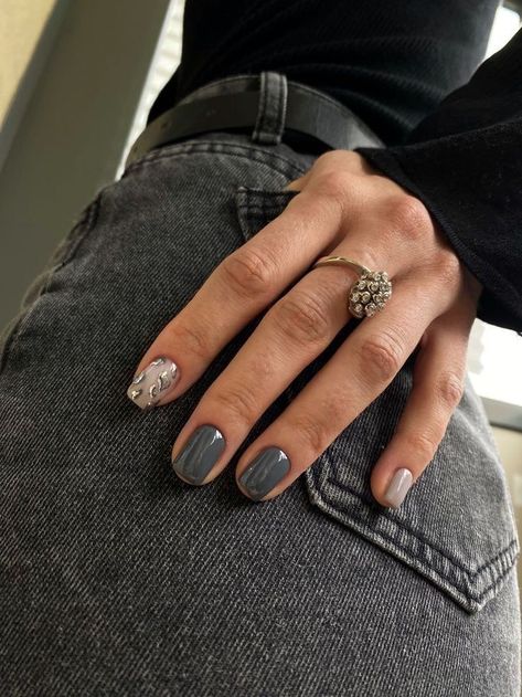 Fall Nude Nails, Wow Nails, Subtle Nails, Smink Inspiration, Minimal Nails, Work Nails, Casual Nails, Her Nails, Gray Nails