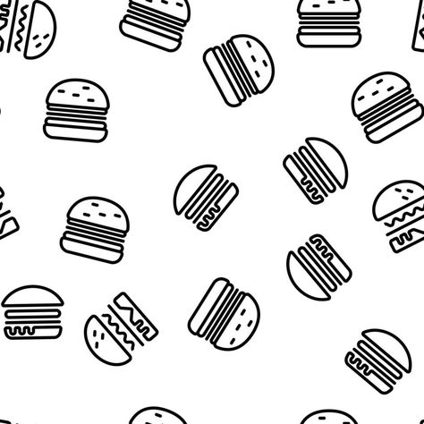 Burger Seamless Pattern Vector Burger Icon, Burger Vector, Graphic Burger, Mini Burgers, Seamless Pattern Vector, Pattern Vector, Pattern Art, Seamless Pattern, Seamless Patterns