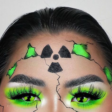 Toxic Costume, Radioactive Costume, X Ray Makeup, Toxic Makeup, Toxic Waste Makeup, Radioactive Makeup, Biohazard Costume, Biohazard Halloween, Trippy Halloween Makeup