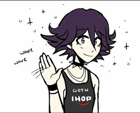 Goth Ihop, Cartoon Drawing Reference, Kokichi Oma, Kokichi Ouma, Danganronpa Characters, Cartoon Drawing, Comfort Characters, Danganronpa, Drawing Reference