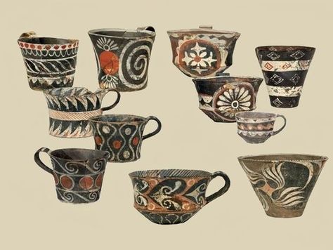 Bronze Age Civilization, Minoan Art, Ancient Greek Pottery, Greek Pottery, Greek Vases, Pottery Form, Traditional Pottery, Ancient Pottery, Antique Pottery