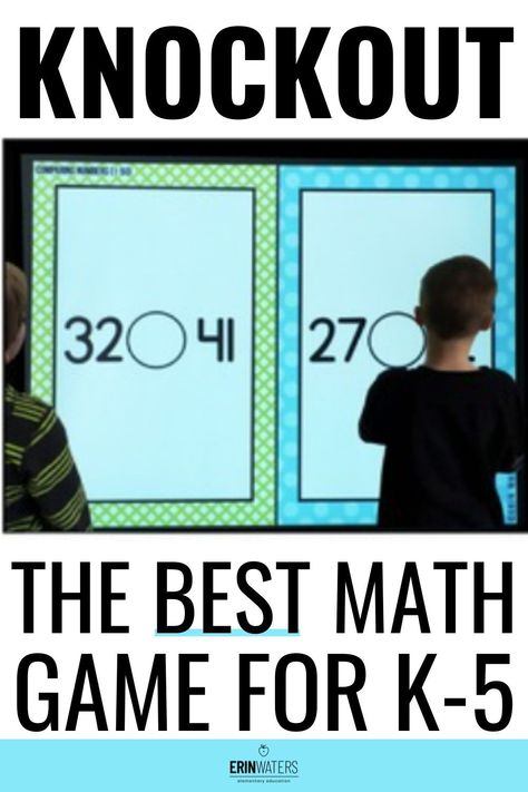 Are you looking for a math game that is low prep, easy to use, and extremely fun and engaging for elementary students? Knockout is my number one selling math game!! It makes learning fun and covers tons of topics including addition & subtraction, multiplication & division, fractions and more. You can use this game during math workshop, math centers, and guided math groups. There are also topics like fractions, decimals, fact families and more. Whole Group Math Games First Grade, Math Classroom Games, Ais Math Elementary, Fourth Grade Math Games, Math Night Activities Elementary, Math Games Grade 1, Math Games For 3rd Grade, Math Jenga, Decimal Math Games