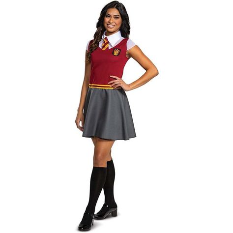 Gryffindor Dress, Harry Potter Kostüm, Gryffindor Costume, Harry Potter Dress, Hogwarts Uniform, Plus Size Costume, Figure Flattering Dresses, Harry Potter Halloween, Harry Potter Costume