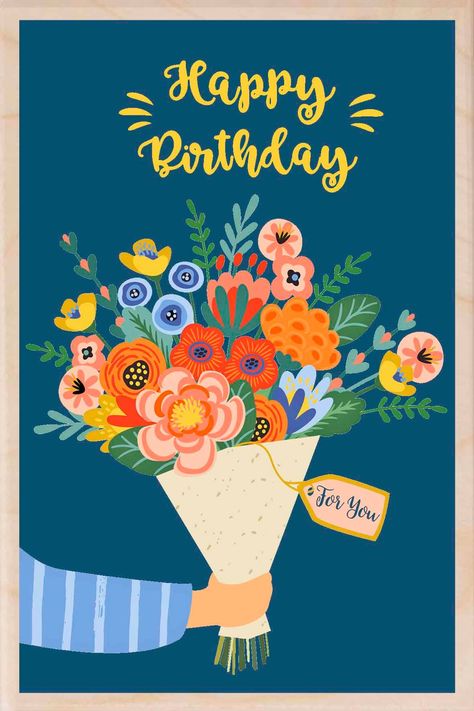 Sretan Rođendan, Happy Birthday Postcard, Wooden Postcard, Postcard Birthday, Birthday Postcard, Happy Rakhi, Paper Cutout Art, Birthday Postcards, Happy 21st Birthday