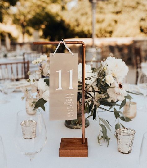 Copper Table Number Stands, Neutral Table Numbers, Wedding Table Number Stands, Wedding Signs Table Numbers, Hanging Table Number, Wedding Decor Table Numbers, Tall Table Numbers Wedding, Copper Table Numbers, Diy Table Number Stands