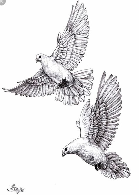 Pigeon Tattoo, Dove Drawing, Dove Tattoo Design, Vogel Tattoo, Dove Tattoos, Tattoo Bird, Dove Tattoo, Religious Tattoos, Tattoos Geometric