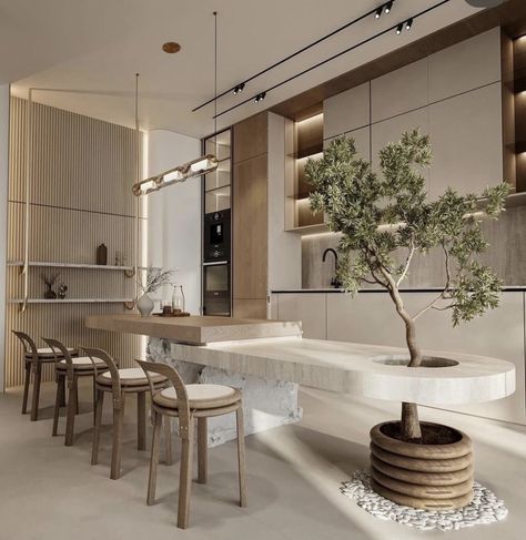 Minimalist Japandi Kitchen, Modern Tropical Kitchen Design, Japandi House, Emirates Palace, Japandi Kitchen, Japandi Interior Design, Japandi Interiors, Japandi Home, Minimalist House