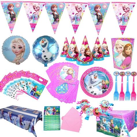 Frozen Party Supplies, Disney Frozen Party, Disney Princess Makeover, Elsa And Anna, Box Bedroom, Frozen Disney, Kids Party Supplies, Kids Party Decorations, Frozen Party