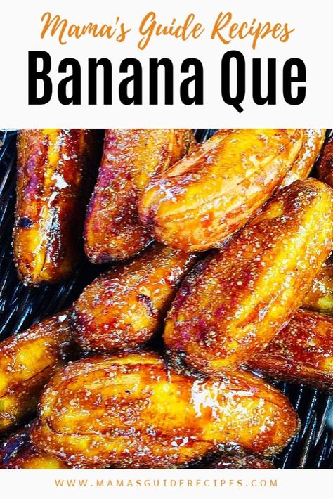 Brazilian Bananas Recipe, Banana Que Filipino, Plantain Banana Recipes, Banana Plantain Recipe, Banana Cue, Filipino Desert, Pancit Recipe, Banana Que, Coco Puffs