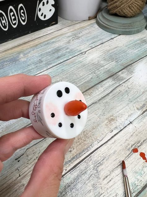 DIY Snowman Tea Light Candle - Creating Through Chaos Ceramic Snowman Candle Holder, Tea Light Crafts Ideas, Tea Light Snowman Ornament, Snowman Made From Tea Lights, Christmas Tea Lights, Creating Through Chaos, Tea Lights Ideas, Snowman Ornaments Diy, Tea Lights Diy