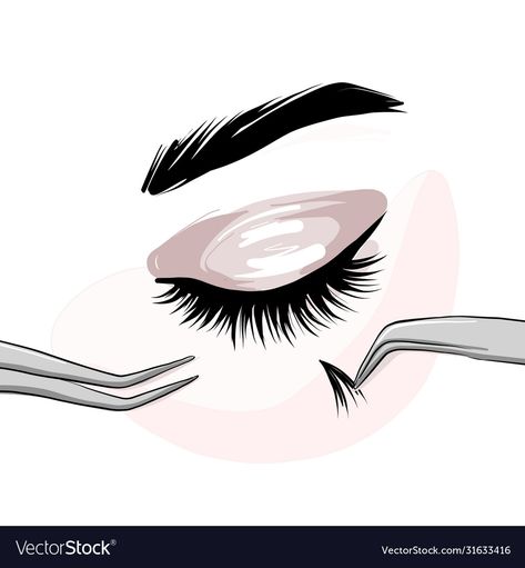 Lash Profile Picture, Eyelash Extensions Logo, Lash Pictures, Lash Illustration, Eyelashes Application, Eye Lash Art, Lash Art, Logo Eyelash, Eyelash Decor