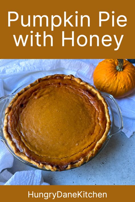 Get ready to impress your friends and family with this scrumptious Pumpkin Pie with Honey recipe! 🍁🍁 Packed with all the warm, cozy flavors of fall, this honey-sweet dessert is guaranteed to be a hit! Pumpkin Pie Made With Honey, Honey Pumpkin Pie Recipe, Pumpkin Pie With Honey, Honey Pumpkin Pie, Recipe Using Honey, Whole Food Desserts, Whipped Pumpkin, Pumpkin Custard, Pie Filling Recipes