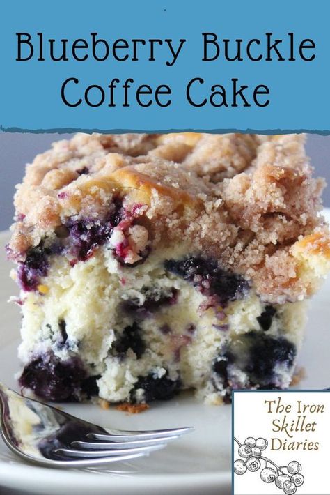 Dump Cobbler, Blueberry Buckle Coffee Cake, Blueberry Buckle Cake, Blueberry Recipes Breakfast, Blueberry Desserts Recipes, Blueberry Buckle, Coffee Cake Recipes Easy, Authentic Mexican Recipes, Blueberry Breakfast Cake