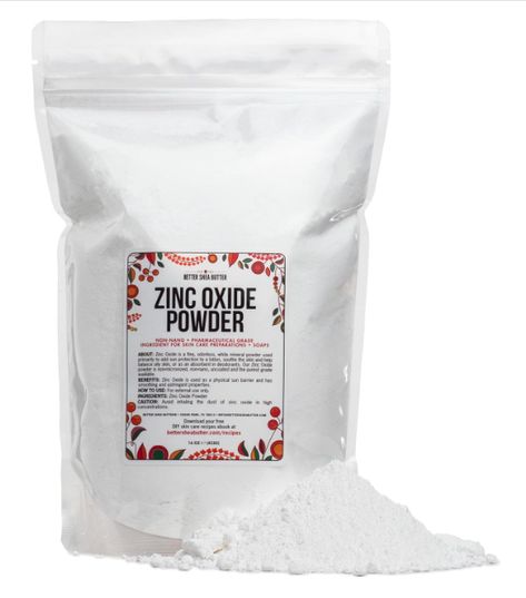 Non-Nano Zinc Oxide Powder Deodorant Diy, Calamine Lotion, Diy Deodorant, Natural Skin Care Ingredients, Homemade Cosmetics, Rash Cream, Diaper Rash Cream, Diy Lotion, Diy Skin Care Recipes