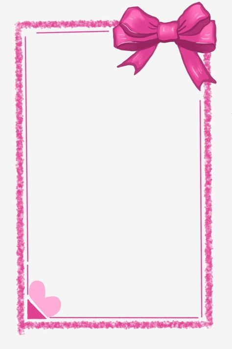 Edging Ideas Border, Pink Boarder Design, Bow Border Design For Project, Border Design Bond Paper, Coqquete Border, Border And Frames Design, Bow Border Design, Bond Paper Border Design Ideas, Design For Paper Border