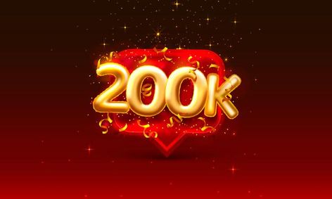 Thank you followers peoples, 200k online... | Premium Vector #Freepik #vector #gold #party #anniversary #celebration 200k Followers, Morning Video, Bride Photography Poses, Good Morning Video Songs, Cute Tumblr Wallpaper, Bride Photography, Phone Wallpaper For Men, Aesthetic Videos For Edits Love, Cute Love Cartoons