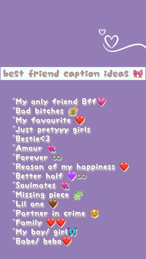 Friend Names, Aesthetic Caption For Bestie, Frnd Captions For Instagram, Friends Aesthetic Words, Frnds Grp Name, Best Facebook Cover Photos Style, Birthday Captain For Best Friend, Best Names For Best Friends, Best Friend Contact