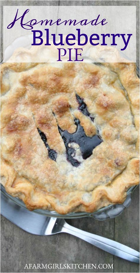 Classic Blueberry Pie is bursting with sweet, juicy blueberries, sugar, lemon juice, and baked in a flaky pie crust. This blueberry pie recipe is made with homemade pie crust. (But you can also use store-bought pie crust!)  #blueberrycrumblepie #blueberrypie #pie #summerpie #blueberries #blueberry #homemadepie #piecrust Best Blueberry Pie Recipe, Pie Blueberry, Easy Blueberry Pie, Blueberry Pie Recipe, Homemade Blueberry Pie, Store Bought Pie Crust, Homemade Pie Crust, Homemade Pie Crust Recipe, Blueberry Pie Filling