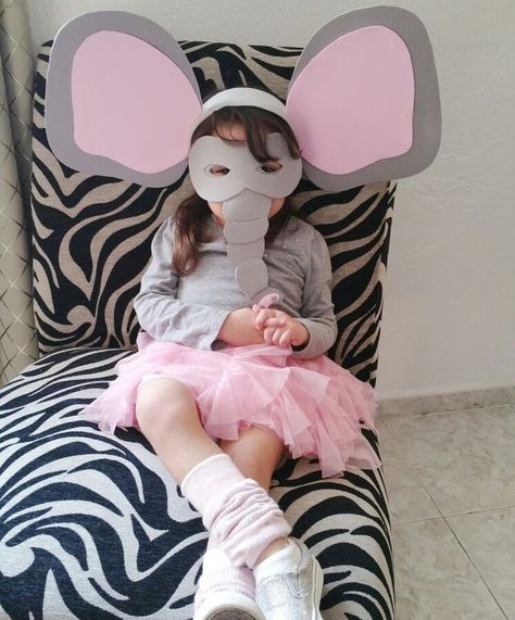 Elephant Ears Costume, Diy Elephant Ears, Karneval Diy, Elephant Costume, Diy Elephant, Purim Costumes, Elephant Costumes, Jungle Thema, Easy Diy Costumes