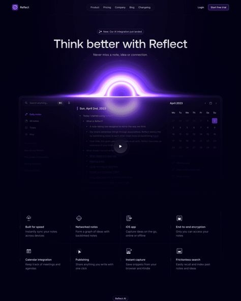 The Best Landing Page Examples For Design Inspiration - SaaS Landing Page Futuristic Website Design Inspiration, App Launch Design, Purple Landing Page, Saas Website Design Landing Pages, Luxury Landing Page, Saas Landing Pages, Futuristic Web Design, Tech Landing Page, Futuristic Website