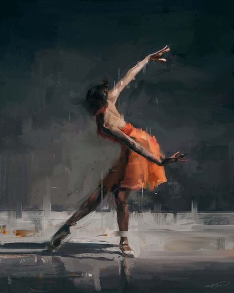 Alexis Franklin | Digital Painting & Art Inspiration on Paintable.cc Alexis Franklin, Dancer Art Painting, Girl Wedding Dress, Cute Easy Paintings, Ballet Painting, Ballerina Painting, Animation Ideas, Dancer Painting, Black Canvas Paintings