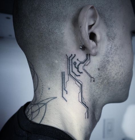 Computer Tattoo, Circuit Tattoo, Electronic Tattoo, Robot Tattoo, Tech Tattoo, Cyberpunk Tattoo, Dna Tattoo, Tatuagem Masculina Pequena, Punk Tattoo