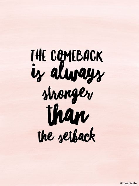 The comeback is always stronger than the setback Citation Force, The Comeback, Motivation Positive, 20th Quote, Inspiring Photography, Funny Inspirational Quotes, Life Quotes Love, Dream Quotes, Motivational Quotes For Life