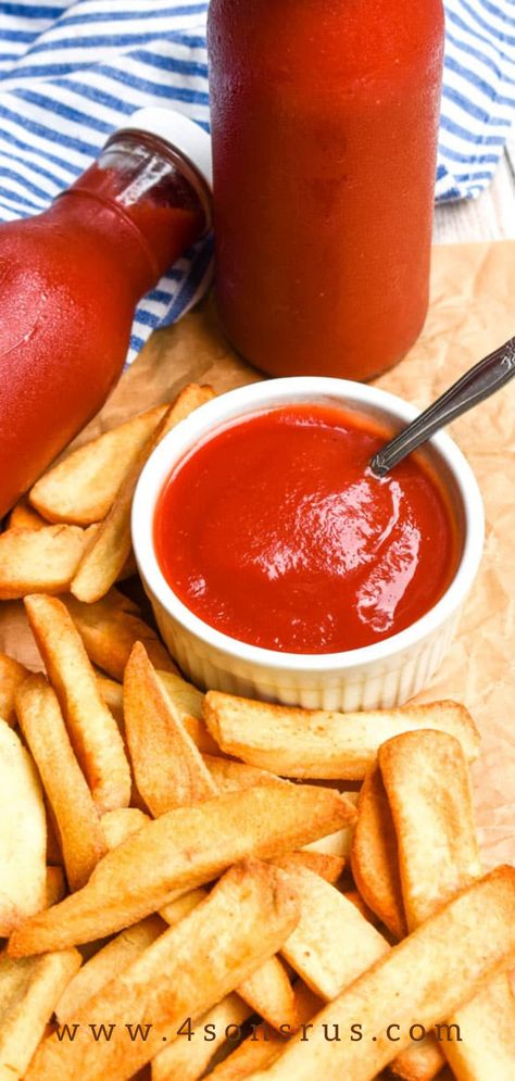 Ketchup Recipes For Canning, Homemade Heinz Ketchup, Ketchup Recipe Fresh Tomatoes, Home Made Ketchup, Heinz Ketchup Recipe, Diy Ketchup, Homemade Tomato Paste, Homemade Ketchup Recipes, Ketchup Recipe