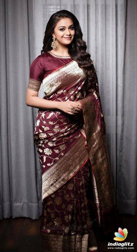 Keerthy Suresh, Latest Model Blouse Designs, Cotton Saree Designs, Cutwork Blouse Designs, Blouse Design Images, Fancy Sarees Party Wear, Silk Saree Blouse Designs, Half Saree Designs, Saree Designs Party Wear