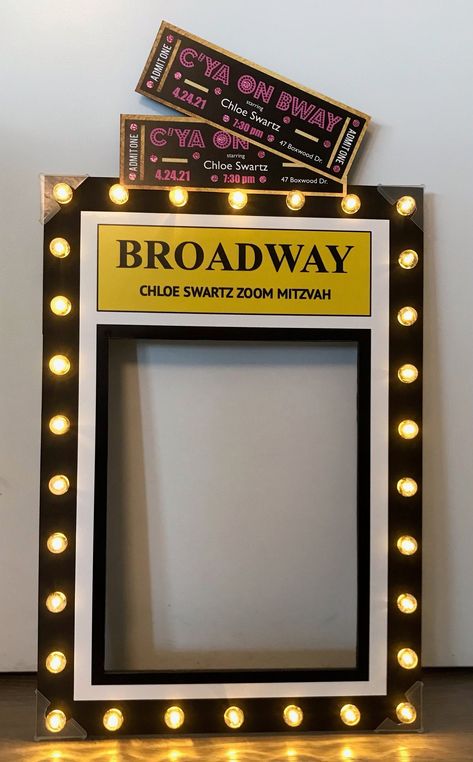 "THESE ARE NOT ABLE TO BE SHIPPED FROM 7/15 - 8/15 UNIQUE PERSONALIZED LIGHT UP MARQUEE PLAYBILL! Purchase Playbill separate or with a Set of Broadway Photo Booth Props for your guests to embellish their photo booth photos and selfies! So unique ~ will be the talk of the party! - Oversized Playbill mounted on Black Foam Core Board 11\" x 17\" Image / Overall Size: 13\" x 19\" Personalize the Broadway header for your occasion OPTIONAL: LIGHT UP Playbill surrounded by 30- 0.75\" Lights - Requires New York Theme Party, Selfie Props, Broadway Theme, Theatre Party, Cinema Party, Broadway Party, Photo Booth Props Birthday, New York Theme, Hollywood Party Theme