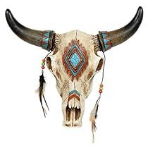 Cow Skull With Feathers, How To Hydro Dip, Cow Skull Art, Americana Aesthetic, Native American Decor, Black Forest Decor, Hydro Dipping, Steer Skull, Bull Cow