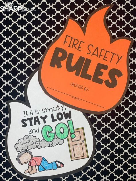 Fire Safety Theme Preschool, Fire Prevention Crafts, Fire Safety Craft, Fire Safety Booklet, Fire Prevention Activities, Fire Safety Kindergarten, Fire Prevention Week Preschool, Fire Safety Lesson Plans, Fire Safety Week Activities