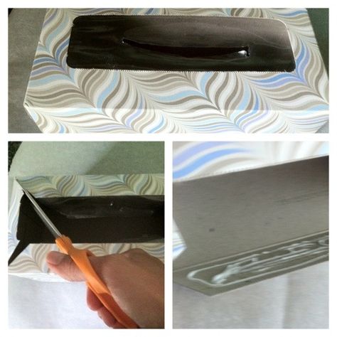 Upcycled Kleenex Box | Kleenex Box Crafts, Tissue Box Crafts, Cute Storage Boxes, Diy Recycled Projects, Canvas Drop Cloths, Kleenex Box Cover, Kleenex Box, Rustic Crafts, Recycle Box