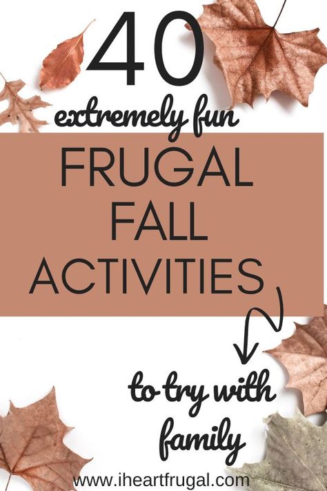 Is fall your favorite season? Mine too! In fact, I love fall activities, especially if they are cheap fall activities. If you want some free fall activities and some frugal fall activities, this post is for you! Have a great fall and enjoy your family activities! I Heart Frugal FF Cheap Fall Activities, Free Fall Activities, Family Bonding Ideas, Fall Family Activities, Bobbing For Apples, Cheap Fall, Apples To Apples Game, I Love Fall, Kids Growing Up