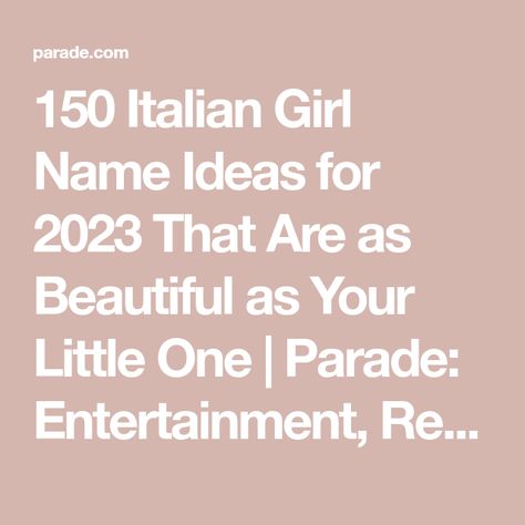 Italian Baby Girl Names, Girl Name Ideas, Italian Girl Names, Baby Nicknames, Nicknames For Girls, Unisex Baby Names, Italian Girl, Girl Name, Female Names