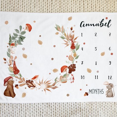 Monthly milestone blanket, Mushroom baby blanket, Mushroom nursery theme Mushroom Garden Nursery, Baby Girl Mushroom Nursery, Fall Themed Nursery, Mushroom Nursery Theme, Mushroom Nursery Decor, Mushroom Themed Nursery, Mushroom Baby Nursery, Cottagecore Baby Room, Mushroom Baby Blanket