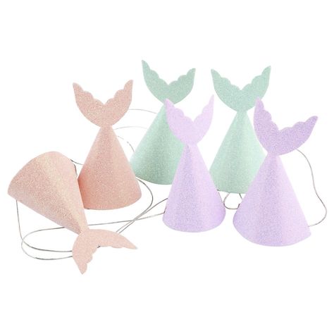 Mermaid Party Hats, Oneder The Sea, Mermaid Party Supplies, Mermaid Birthday Party Decorations, Mermaid Party Favors, Mermaid Party Ideas, Ocean Theme Party, Little Mermaid Party, Mermaid Party Decorations