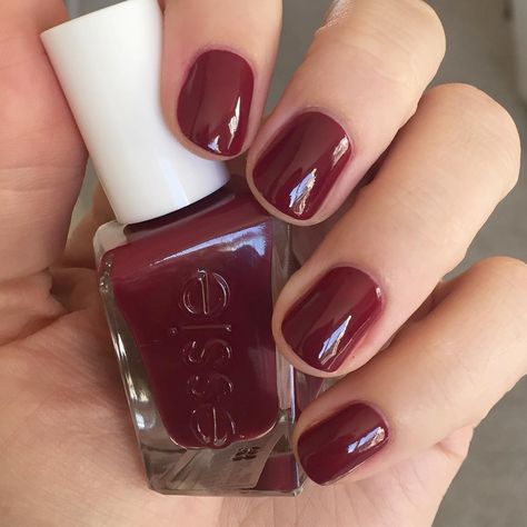 Essie Gel Couture in Gala-vanting Essie Gel Couture Swatches, Essie Gel Nail Polish, Essie Nail Colors, Essie Gel Couture, Gel Couture, Nail Art Gel, Essie Gel, Red Nail Polish, Red Nail