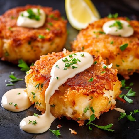 How To Make Fisherman s Crab Cakes Recipe Print Delicious and savory crab cakes made from fresh catch. Cajun Crab Cakes New Orleans, Crab Meat Dinner Ideas, Pappadeaux Recipe Copycat Crab Cakes, What Goes With Crab Cakes, Salmon Crab Cakes, Crab Delights Recipes, How To Make Crab Cakes, Seafood Patties, Best Ever Crab Cakes