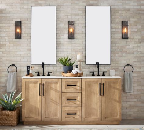 Bathroom Double Sink Vanity, Bathroom Renos, Double Sink, Bath Remodel, Vanity Sink, Bath Vanities, Decoration Design, Bathroom Inspiration, Bathroom Interior Design