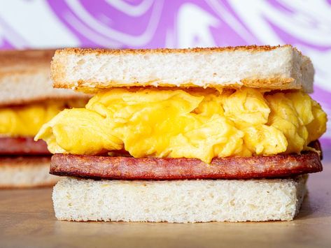 Egg Sandwich Recipe, Breakfast Sandwich Recipes, Luncheon Meat, Canned Meat, Egg Sandwich, Food Scientist, Egg Sandwiches, Serious Eats, Sandwich Recipe