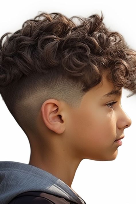 In 2024, boys haircuts can be creative and fun while following even the strictest dress codes! And here, we’re sharing lots of trendy options for all little guys: from a toddler to a teenager. Cool short faded ideas for curly kids, medium cuts for those who keep it simple, and longer looks with hair long on top for young experimenters are here! #glaminati #boyshaircuts #boyhaircut #haircutsforboys Curly Hair Cut For Kids Boy, Curly Hair Fade Boys, Patrick Mahomes Haircut For Boys, Short Curly Boys Haircut, Toddler Haircut Boy Curly, Baby Boy Curly Haircut, Boys Haircut Wavy Hair, Boys Haircut Trendy Fade, Boys Haircut Trendy Curly