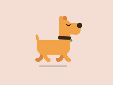 Walking dog by Alejandro Mellado Dog Walking Animation, Dogs Animation, Dog Animated, Walking Animation, Vector Animation, Dog Animation, Walking Dog, 강아지 그림, Dog Walk