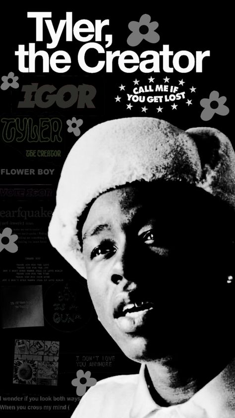 #tylerthecretor Tyler The Creator Lockscreen, Tyler The Creator Poster, Tyler The Creator Wallpaper, Music Poster Ideas, Music Poster Design, Vintage Poster Design, Picture Collage Wall, Black And White Posters, Vintage Poster Art