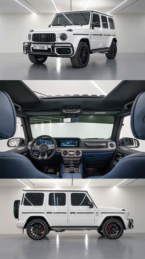 Mercedes G 63 Double Night Package White Mercedes G Wagon Interior, White G Wagon, G Wagon Interior, G Wagon Amg, G 63 Amg, G 63, Cars Accessories, Stuff To Buy, Mercedes Suv