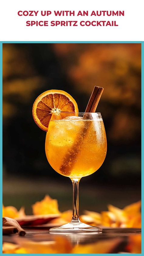 Looking for a delicious fall drink recipe to spice up your autumn evenings? Try our Autumn Spice Spritz Cocktail! This refreshing and festive cocktail is the perfect way to welcome the fall season with its blend of warming spices and bubbly fizz. Whether you're hosting a cozy gathering or simply relaxing at home, this easy-to-make beverage is sure to impress your guests and satisfy your cravings for fall drinks with alcohol. Autumn Drinks Aesthetic, Fall Drinks Alcohol Recipes, Fall Spritz, Cocktail Shoot, Fall Drinks Alcohol, Fall Drink Recipes, Party Food Bar, Winter Cocktail, Spritz Cocktail