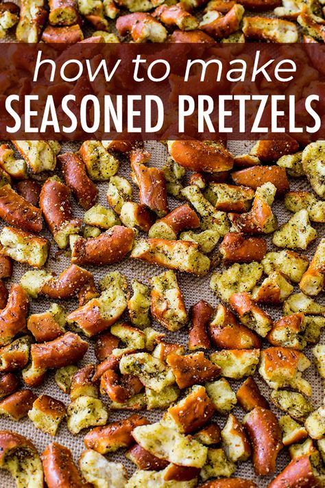 Pretzels Seasoned, Hard Pretzels, Sourdough Pretzels, Spicy Pretzels, Stop Snacking, Seasoned Pretzels, Pretzels Recipe, Party Snack, Snacks Für Party