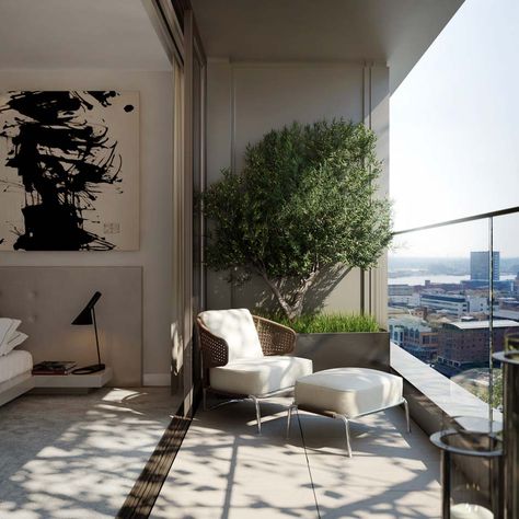 On the (high) rise: Canary Wharf Group's Stanton Williams-designed residential development goes on sale | Wallpaper* Magazine Stanton Williams, Balcony Ideas Apartment Christmas, Small Terrace, Residential Development, Architecture Wallpaper, Canary Wharf, Wallpaper Magazine, Apartment Balconies, Balcony Decor