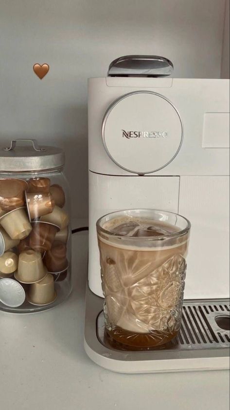 Nespresso white coffee machine sitting on. A white marble counter top Lattissima One, Nespresso Lattissima, Bakery Foods, Capsule Coffee Machine, Coffee Obsession, Pretty Drinks, Aesthetic Coffee, But First Coffee, Coffee Love