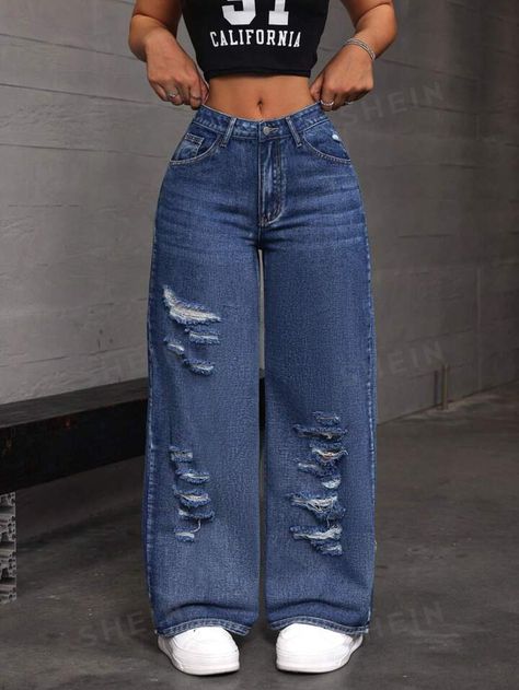 Baggy Womens Jeans, Baggy Jeans Outfit Women, Fancy Pants Outfit, Shein Stuff, Dope Fashion Outfits, Street Style Outfits Casual, Neat Casual Outfits, Dope Outfits For Guys, Clothes Tops